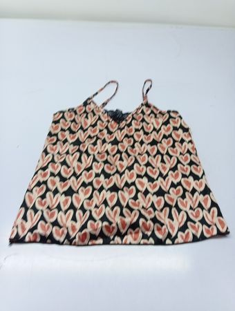 Schwarzes Camisole mit Herzprint