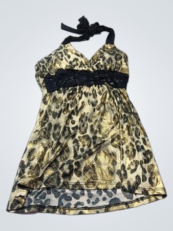 Verführung Leopardenmuster Neckholder-Top