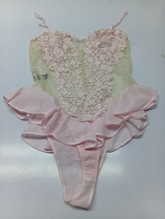 JUST SEXY LINGERIE Pink Lace Teddy