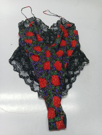 Spitzen-Body mit Blumenmuster