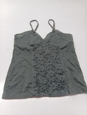 Graues Camisole mit Spitzenbesatz