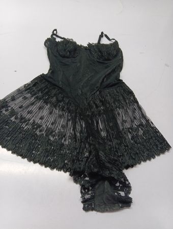 Schwarzes Spitzen-Babydoll