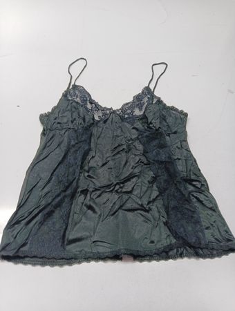Satinkleid-Spitzenbesatz-Cami