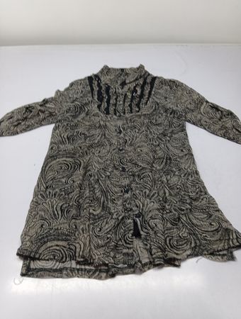 Gemusterte Bluse mit Knopfleiste
