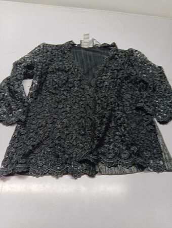 Alex Evenings Schwarze Spitzenbluse