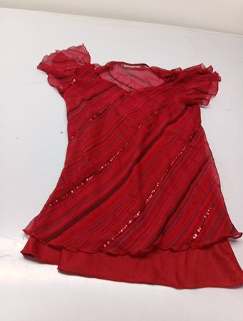 LINDEX Rote gestreifte Paillettenbluse