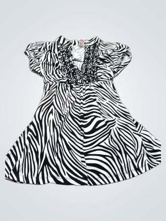 Mädchen Kleid mit Zebramuster