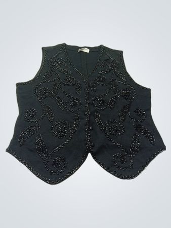 Liz Claiborne Collection schwarze Perlenweste