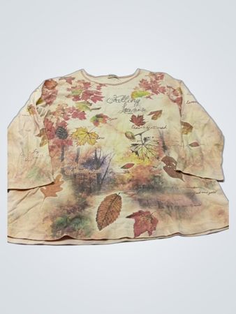 Studio Gem Falling Leaves Grafik-Langarmtop