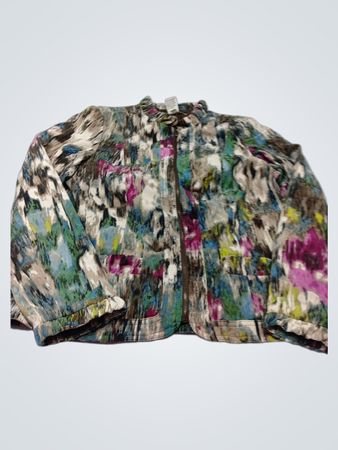 REQUIREMENTS Damen Bomberjacke mit mehrfarbigem abstraktem Muster