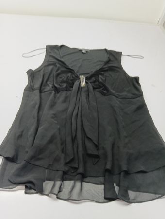R&M Richards Woman schwarzes verziertes ärmelloses Top