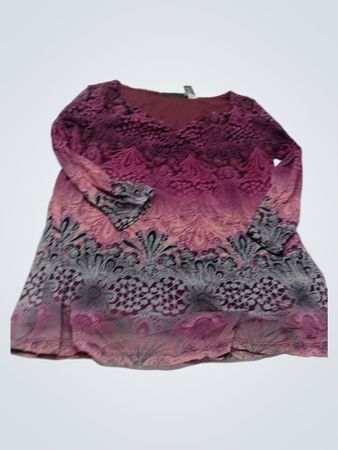 Axcess von Liz Claiborne Langärmelige bedruckte Tunika