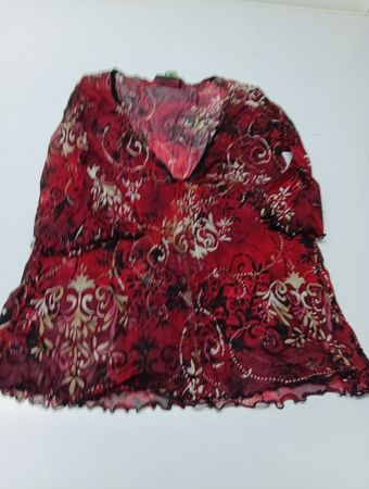 Rote gemusterte Bluse