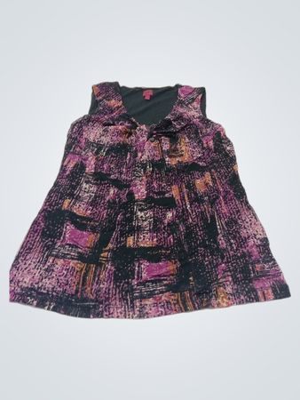 212 COLLECTION Women's Ärmelloses pinkes & schwarzes Kleid mit abstraktem Druck