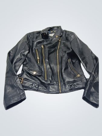 Molly Bracken schwarze Kunstleder-Moto-Jacke