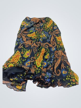 LOLA Schwarzer Paisley-Print Maxirock