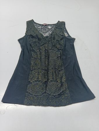 Damen ärmelloses Tanktop mit Spitzeneinsatz