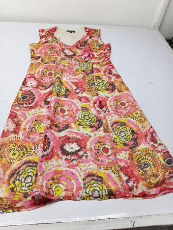 Tribal-Print Midi-Kleid mit Blumenmuster