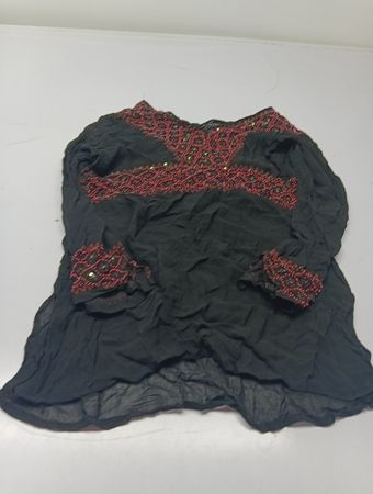 Schwarze bestickte Tunika