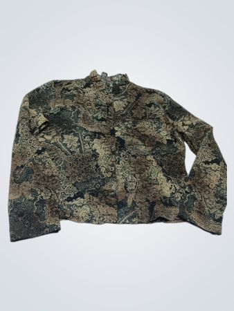 Damenjacke mit Druck und Knopfleiste