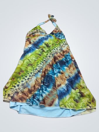 Neckholder-Kleid mit Blumenmuster