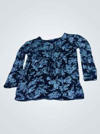Schwarz-weißes Oberteil mit Blumenmuster