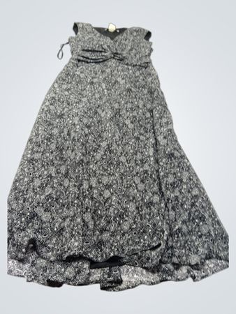 Evan-Picone Damen Kleid in Schwarz und Weiß mit Blumenmuster Größe 4