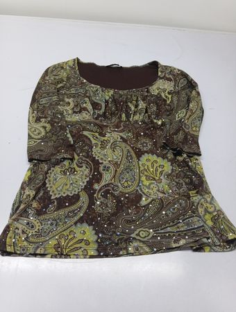 INC International Concepts Paisley-Print Pailletten-Top