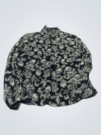 Camisa com Botões George Black & White Estampa Paisley