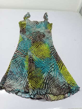Damen ärmelloses Kleid mit tropischem Muster