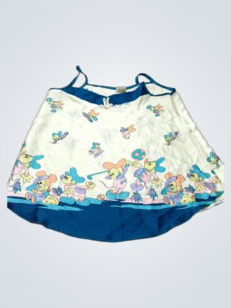 Mickey Mouse bedrucktes Pyjamaoberteil mit blauer Paspelierung