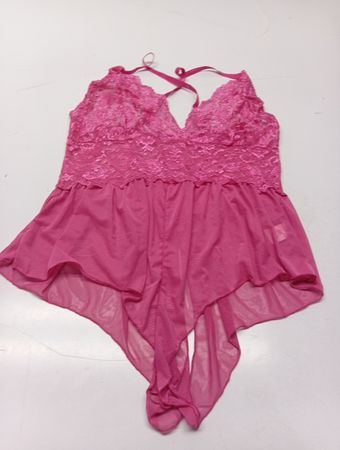 Pinkes Spitzen-Babydoll