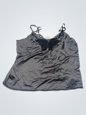 Body Lites 100% Nylon Antron III schwarze Camisole Größe 42