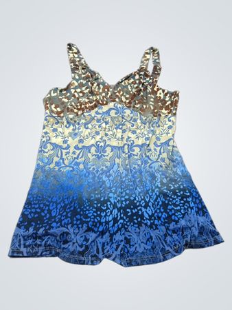 Linea Donatella Damen Tanktop mit blauem Ombre-Print