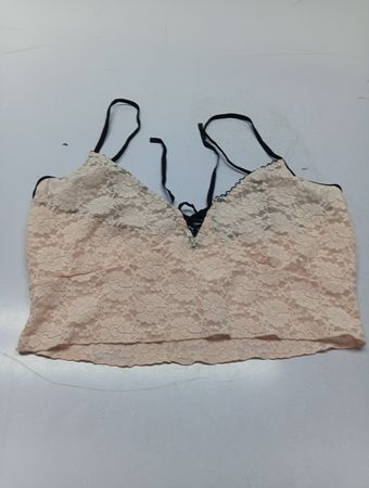 Spitzen-Bralette mit schwarzem Rand