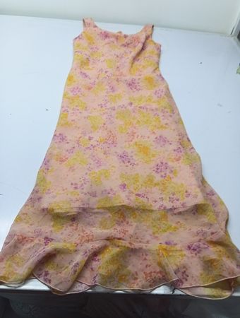 Vestito corto stampato floreale obliquo