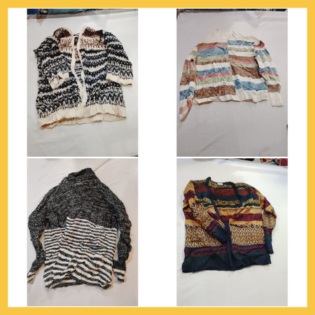 Zara & More Sweater Bundle - 7 Piece Cardigan & Knit Mix