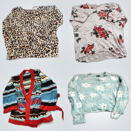 Robert Bruce & Lane Bryant Sweater Bundle - 10 Piece Fashion Lot Hoodies Cardigans Tops