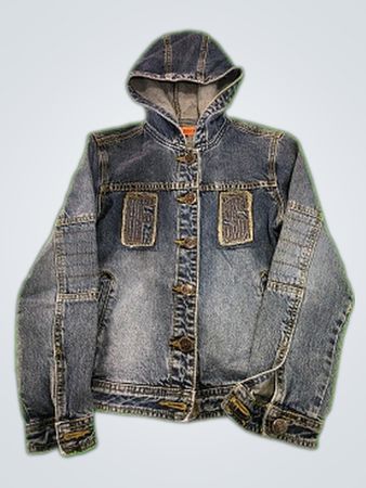 FIRSJEANS Denim Jacket with Hood