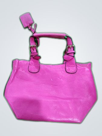 Bolso de cuero rosa