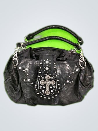 Black Embellished Handbag