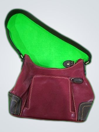 Bolso de hombro de cuero rojo Nine West