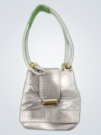 Bolsa de Mão em Couro Branco Cache