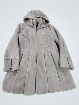 a.n.a. Hooded Fur Trim Jacket
