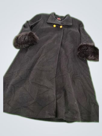 Alorna Black Fur Trimmed Coat
