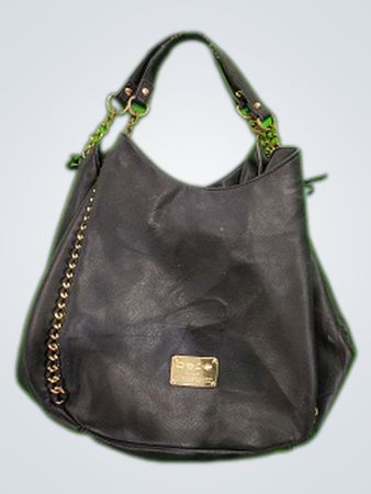 bebe Black Leather Shoulder Bag