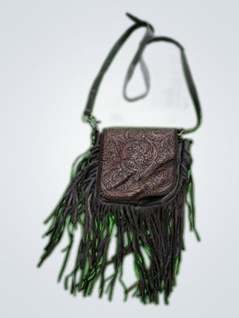 Fringed Leather Crossbody Bag