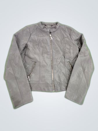 Gray Leather Jacket