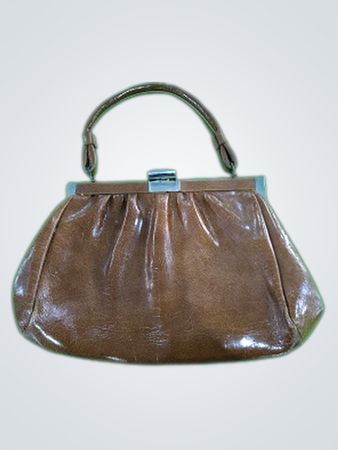 Unbranded Brown Leather Structured Small Handbag
