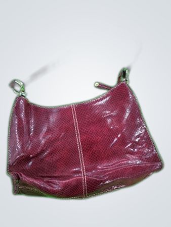 Borsa a mano piccola con stampa di lucertola viola Liz Claiborne